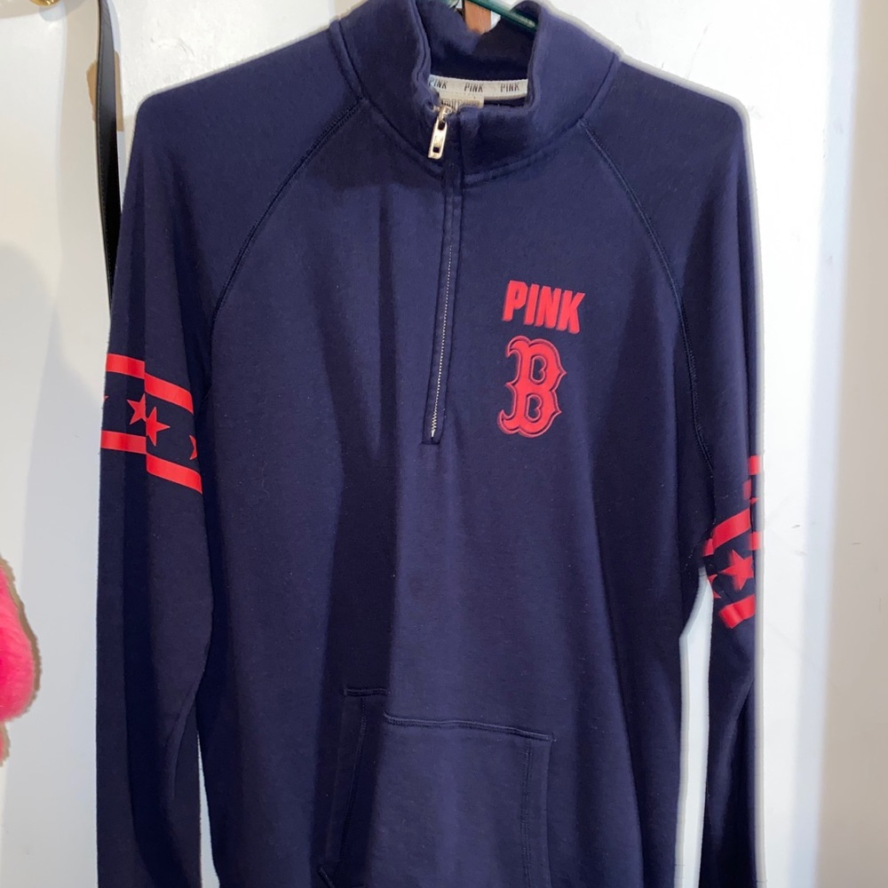 Navy blue redsox quarter zip